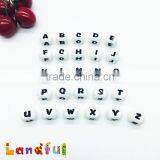 12mm English Letters Baby Bracelet Beads Alphabet Teething Silicone Beads thumbnail-1