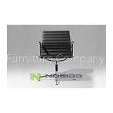 Executive Desk Eames Inspired Office Chair Without Wheels in Durable Leather thumbnail-1