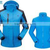 cheap outdoor garment hiking hooded hardshell jacket for men