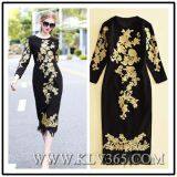 High Quality Designer Clothing Women Fashion Embroidery Long Party Prom Dress China Wholesale thumbnail-1
