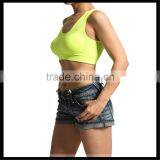 Plain Seamless Cropped TANK TOP Yoga Gym Active Sports Bra Yellow Color thumbnail-3