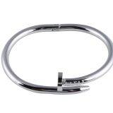 Shinny Black Decorative Stainless Steel Nail Bangles for Women thumbnail-4