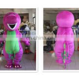 HI CE movie character barney customized mascot costume for adult size,animal mascot costume for adult