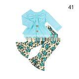 Suede Shirt And Bell Bottoms Kids Boutique Clothing Baby Girls' Clothing Sets thumbnail-2