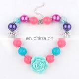 High Quality Dressed up Chunky Necklace Beadings Sweet Flower Plastic Baby Girl Necklace FREE SHIP thumbnail-5