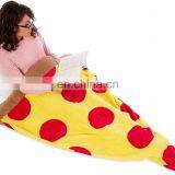 Novelty Wearable Plush Fleece Throw Pizza Blanket Food Shaped Sleeping Bag Blanket for Kids and Adults thumbnail-1