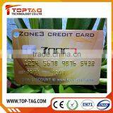 PVC Plastic Bank Cards With Embossed Number Hot Stamping
