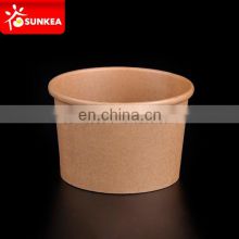 Disposable 200ml 8oz kraft paper soup cup with paper lid