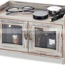 Bathroom Countertop Wooden Cabinet With Glass Windows thumbnail-2