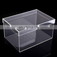оптовые профессиональные дешевые декоративные акриловые коробки для демонстрации обуви