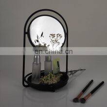 Новый дизайн двухстороннего свободностоящего туалетного зеркала с держателем для аксессуаров thumbnail-3