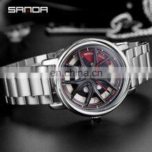 SANDA 1025 Luxury Special Rotating Men Watches Stainless Steel Japan Quartz Watch Male Business Wristwatch thumbnail-5
