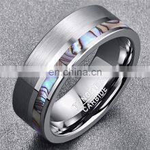 2021 Fashion Trend Simple Stainless Steel Shell Pattern Men's Ring Classic Glossy Wedding Ring Party Jewelry thumbnail-4