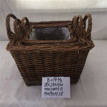 Traditional Craft By Hand Wicker Basket Rectangular Shape Storage Use Seagrass Basket thumbnail-1