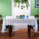 1PC White Solid Lace Table Cloth thumbnail-1