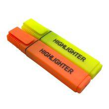 Suppliers Custom Kids Highlighter Pen Square Shape 2 Colors Mini High Lighter Marker Pen for School thumbnail-2