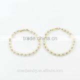 2015 New Gold Plated Circle Earring,Drop Earring Fashion Pearl Earring thumbnail-3