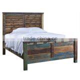 ROYAL CLASSIC KING SIZE BED , RECLAIMED WOOD ANTIQUE BED
