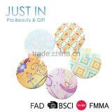 7cm Big Round Double Sided Foldable Metal Pocket Mirror With 16 Different Patterns On Cover thumbnail-1
