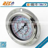 flange back mounting air conditioning system manifold pressure gauges