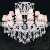 Large Maria Theresa Crystal Chandeliers Dubai Lighting Suppliers Restaurant White Hanging Pendant Lamp Light CZ6017/18 thumbnail-1