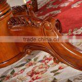 Round Shape Wooden Furniture Reclaimed Rubber Wood Dining Table With Turntable thumbnail-5