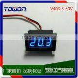 0.4" Waterproof LED Digital Voltmeter 2.5-30V 12V 24V RED Car Motor Motorcycle Panel Meter thumbnail-3