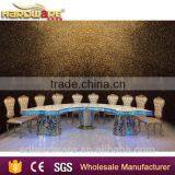 New Design Sound Induction LED Stainless Steel Base High Gloss Top Banquet Table thumbnail-3