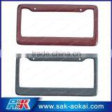 American Carbon Fiber Car License Plate Frame Black