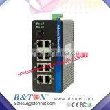 10/100M Industrial Fiber Switch 1SFP Slot +8RJ45 Port Fiber to Lan Converter