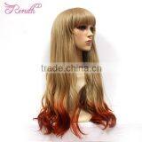 Fashion Pretty Tangle Free Customized Long Wave Human Hair Wig thumbnail-3