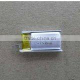 3.7v 351020 45mah 3.5mm Thickness Lipo Battery for Bluetooth Headset