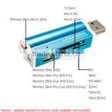 All in 1 USB 2.0 Multi Memory Card Reader Adapter Connector For SD MMC TF M2 Memory Stick MS Duo RS-MMC Retail Packag thumbnail-2