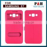 Leather Flip Case Cover For Samsung Galaxy E7 thumbnail-4