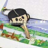 3D Animal Cartoon Custom Make Fashion Silicone Key Cases Soft Cap