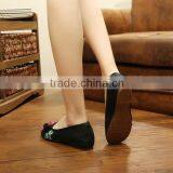 Women's Shoes Old Peking Flower Embroidery Slip On Flat Casual Cloth Walking Shoes Oxford Sole thumbnail-2