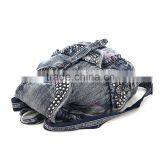 Back Bags for Ladies Casual Denim Women Fashion Lady Casual Backpack With Rivets for Girls Backpack Bag thumbnail-4