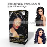 Cosmetics cream type non allergic permanent silver hair color