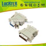 Hot Sell !! Adapter DVI 24+1 TO VGA HD15 M/F,golden Plated.