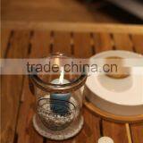 Decor Home Bulk Glass Candle Holders With Rope Handle Made in China thumbnail-1