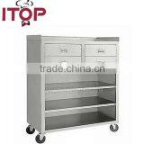 Stainless Steel AISI201 Movable Cabinet With 4 Drawers thumbnail-2