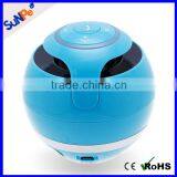FM Radio Music Player Built-in Subwoofer Round Shape LED Mini Bluetooth Speaker for Gift thumbnail-5