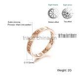 Wholesale New Fashion Jewelry Stainless Steel Rose Gold Ring With Letter Design thumbnail-6