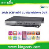 Best selling 1U mini 2CIF dvr DVR2116HE dahua 1080p realtime mini 16ch h.264 standalone dvr cctv security system