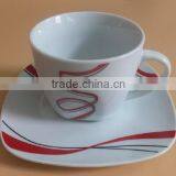 Ceramic Porcelain Type Dinner Sets With Simple Design for Hotel Fine Porcelain Dinnerware Item Square Crockery Dinner Sets thumbnail-2
