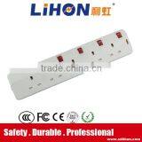 2 Gang British Electrical Extension Socket With Individual Switch thumbnail-5