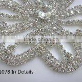 Wholesales New Style Popular Design Flower-shaped Rhinestone Lace for Decoration in Bulk