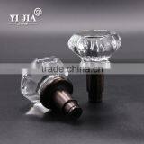 Zinc Alloy Octagonal Cut Knob Clear Office Vintage Glass Door Handle