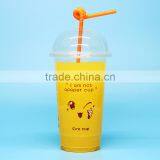 Reusable Plastic Coffee/juice/ice Cream Cup Wiht Dome Lid thumbnail-2