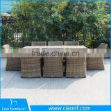 Внешняя квадратная обеденная стол для 8 человек из синтетического плетеного материала thumbnail-2